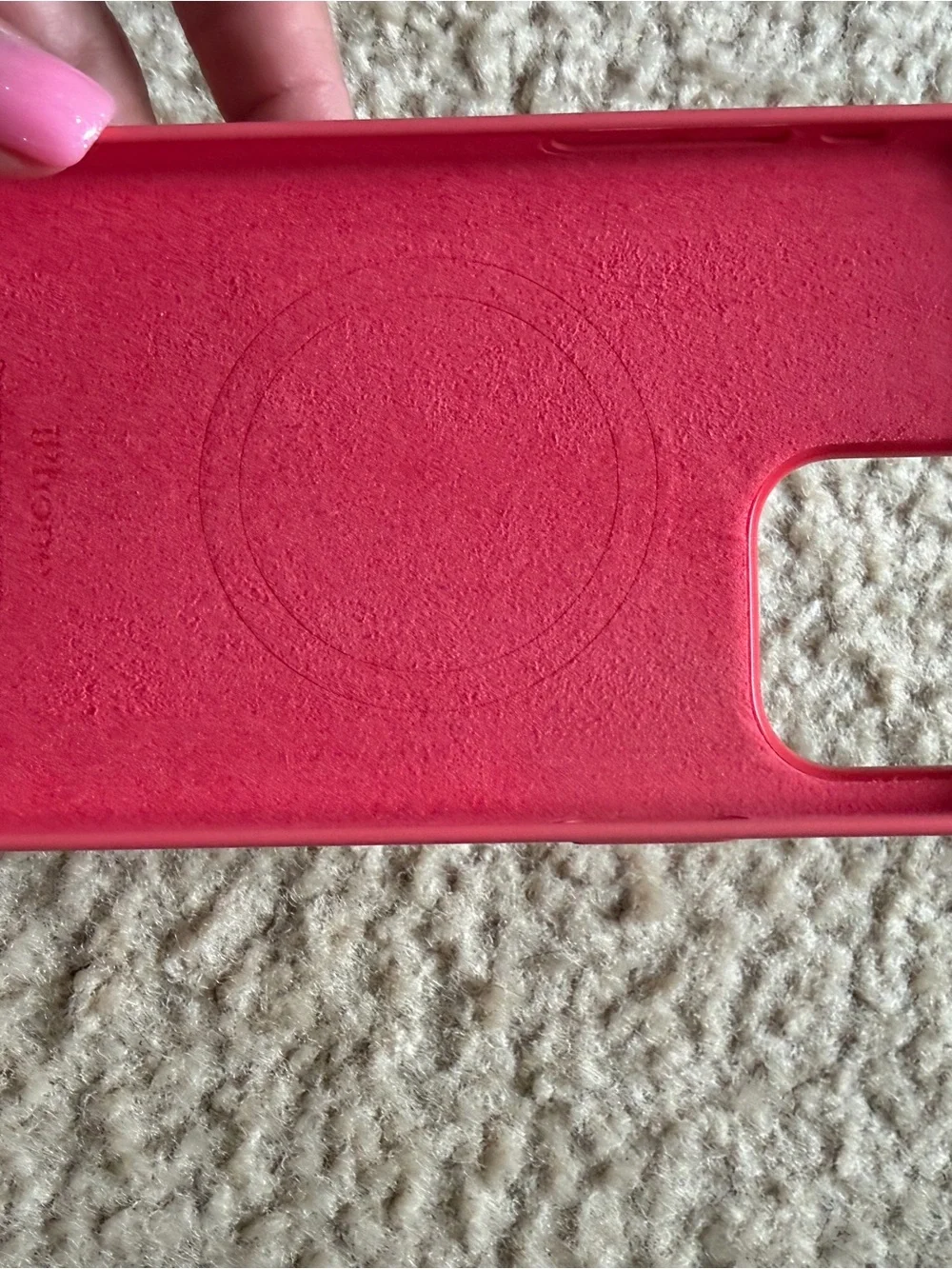 Apple Silicone iPhone 15 pro max Case in guava